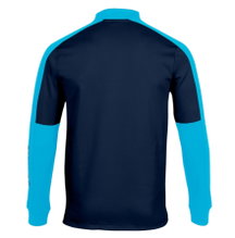 Joma Pullover Eco Championship Sweatshirt (Half-Zip, high wearing comfort) navy blue/turquoise men's