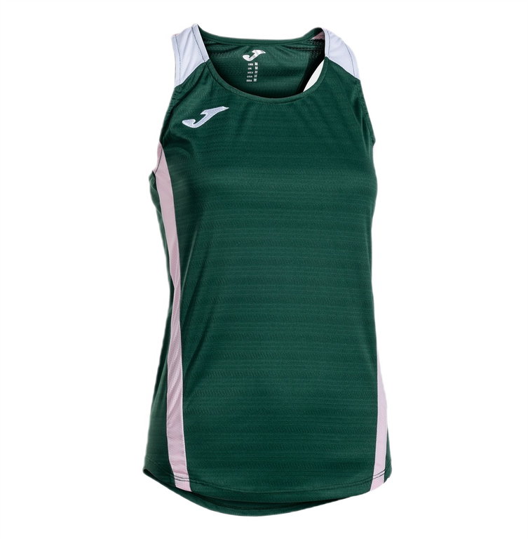 Joma Sport-Tank Top Montreal (100% Polyester) dunkelgrün/rosa Damen