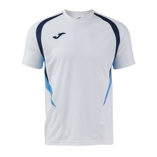 Joma Sport-Tshirt Championship 20 (hoher Tragekomfort, rec. Polyester) weiss/hellblau Herren