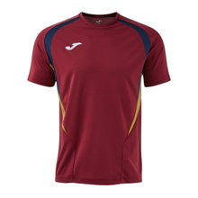 Joma Sport T-shirt Championship 20 (high wearing comfort, recycled polyester) burgundy/dark blue men's