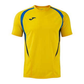 Joma Sport-Tshirt Championship 20 (hoher Tragekomfort, rec. Polyester) gelb/royalblau Herren