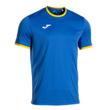 Joma Sport T-shirt Combi Premium (100% Polyester, breathable) royal blue/yellow men's
