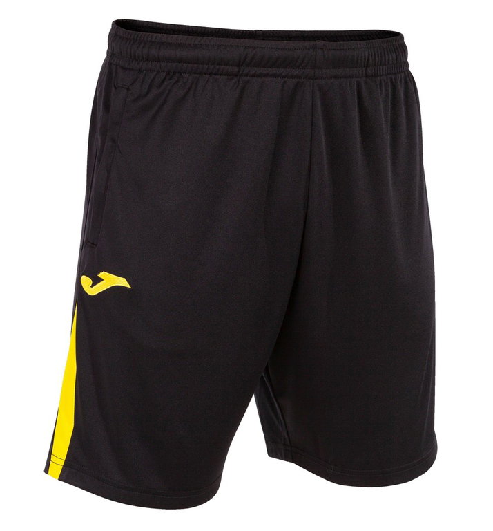 Joma Sporthose Bermuda Championship VII (100% Polyester) kurz schwarz/gelb Herren
