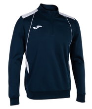 Joma Pullover Championship VII Sweatshirt (Half-Zip, Fleece Lining) navy blue/white Men