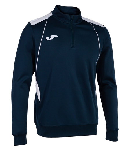 Joma Pullover Championship VII Sweatshirt (Half-Zip, Fleece-Futter) marineblau/weiss Herren