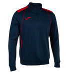 Joma Pullover Championship VII Sweatshirt (Half-Zip, Fleece-Futter) marineblau/rot Herren