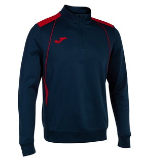 Joma Pullover Championship VII Sweatshirt (Half-Zip, Fleece-Futter) marineblau/rot Herren