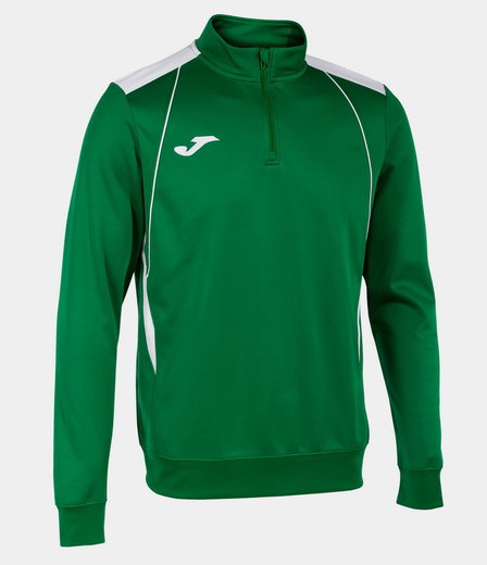 Joma Pullover Championship VII Sweatshirt (Half-Zip, Fleece-Futter) grün/weiss Herren