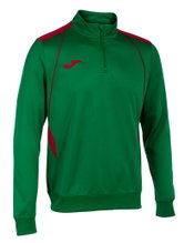 Joma Pullover Championship VII Sweatshirt (Half-Zip, Fleece Lining) Green/Red Men