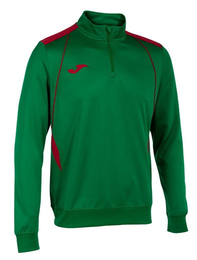 Joma Pullover Championship VII Sweatshirt (Half-Zip, Fleece-Futter) grün/rot Herren