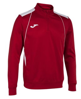 Joma Pullover Championship VII Sweatshirt (Half-Zip, Fleece-Futter) rot/weiss Herren