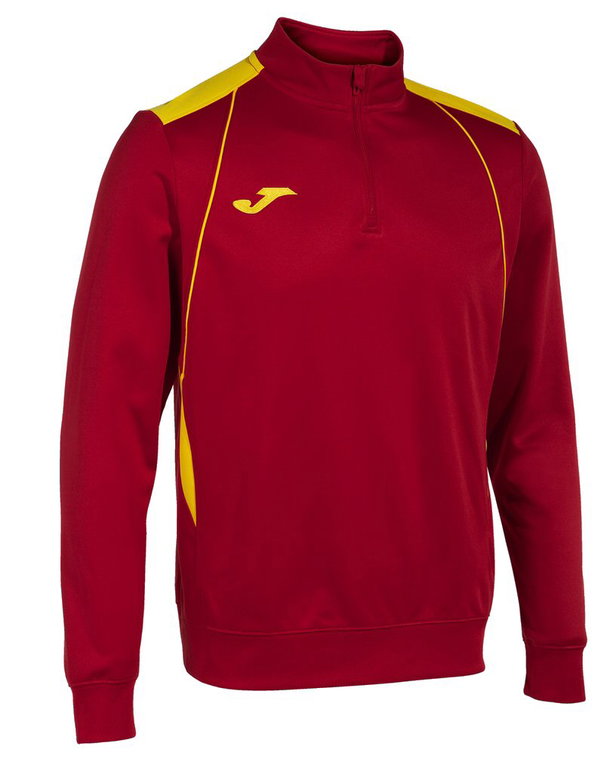 Joma Pullover Championship VII Sweatshirt (Half-Zip, Fleece-Futter) rot/gelb Herren