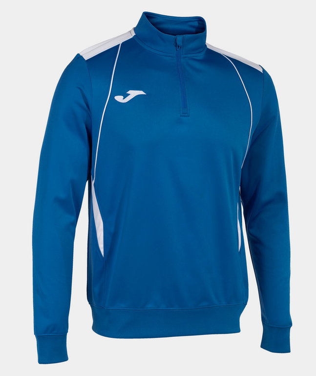 Joma Pullover Championship VII Sweatshirt (Half-Zip, Fleece-Futter) royalblau/weiss Herren