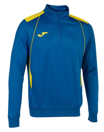 Joma Pullover Championship VII Sweatshirt (Half-Zip, Fleece-Futter) royalblau/gelb Herren