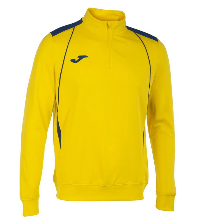 Joma Pullover Championship VII Sweatshirt (Half-Zip, Fleece-Futter) gelb/marineblau Herren