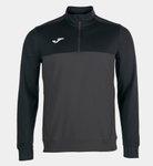 Joma Pullover Winner Sweatshirt (1/2 Zip, 100% Polyester) anthrazitgrau/schwarz Herren