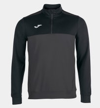 Joma Pullover Winner Sweatshirt (1/2 Zip, 100% Polyester) anthracite grey/black Men