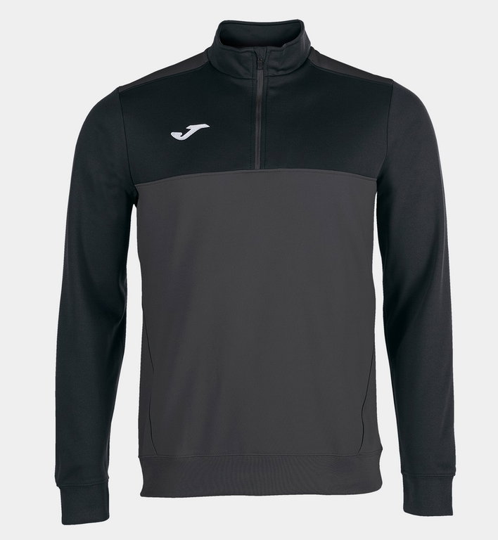 Joma Pullover Winner Sweatshirt (1/2 Zip, 100% Polyester) anthrazitgrau/schwarz Herren