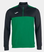 Joma Pullover Winner Sweatshirt (1/2 Zip, 100% Polyester) green/black Men