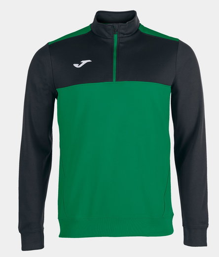 Joma Pullover Winner Sweatshirt (1/2 Zip, 100% Polyester) grün/schwarz Herren
