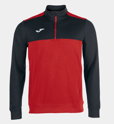 Joma Pullover Winner Sweatshirt (1/2 Zip, 100% Polyester) rot/schwarz Herren