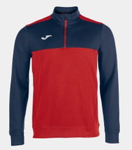 Joma Pullover Winner Sweatshirt (1/2 Zip, 100% Polyester) red/navy blue Men