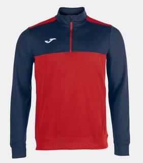 Joma Pullover Winner Sweatshirt (1/2 Zip, 100% Polyester) rot/marineblau Herren
