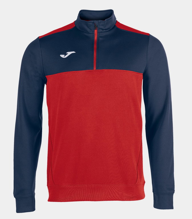 Joma Pulower Winner Sweatshirt (1/2 Zamek, 100% Poliester) czerwony/granatowy Mężczyźni