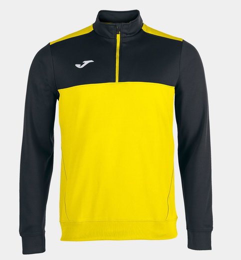 Joma Pullover Winner Sweatshirt (1/2 Zip, 100% Polyester) gelb/schwarz Herren