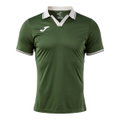 Joma Tennis-Polo Galaxy (100% rec. Polyester, leicht, atmungsaktiv) dunkelgrün/beige Herren