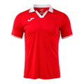 Joma Tennis-Polo Galaxy (100% rec. Polyester, leicht, atmungsaktiv) rot/weiss Herren