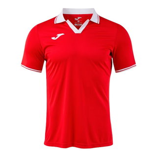 Joma Tennis-Polo Galaxy (100% rec. Polyester, leicht, atmungsaktiv) rot/weiss Herren