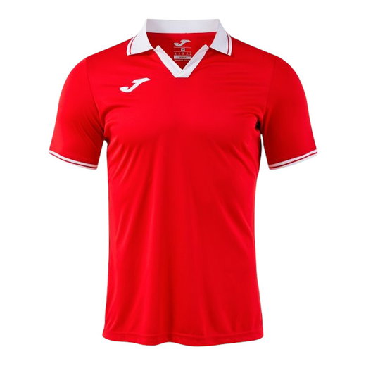 Joma Tennis-Polo Galaxy (100% rec. Polyester, leicht, atmungsaktiv) rot/weiss Herren