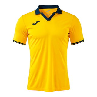 Joma Tennis-Polo Galaxy (100% rec. Polyester, leicht, atmungsaktiv) gelb/navyblau Herren