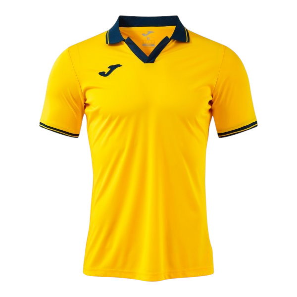 Joma Tennis-Polo Galaxy (100% rec. Polyester, leicht, atmungsaktiv) gelb/navyblau Herren
