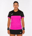 Joma Tennis-Shirt Montreal (100% Polyester) rosa/schwarz Damen