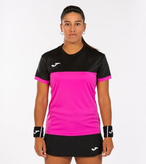 Joma Tennis Shirt Montreal (100% Polyester) pink/black Women