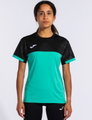 Joma Tennis-Shirt Montreal (100% Polyester) grün/schwarz Damen