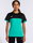Joma Tennis-Shirt Montreal (100% Polyester) grün/schwarz Damen
