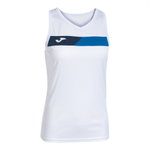 Joma Tennis Tank Court Sleeveless (optimal freedom of movement) white/royal blue ladies