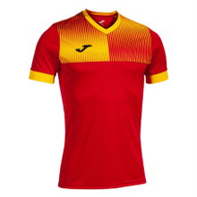 Joma Trainings-Tshirt Eco Supernova (V-Ausschnitt, leicht, bequem) rot/gelb Herren