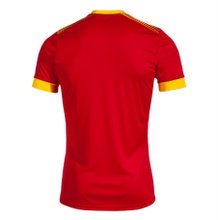 Joma Trainings-Tshirt Eco Supernova (V-Ausschnitt, leicht, bequem) rot/gelb Herren