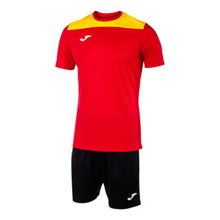 Joma dres treningowy (krótkie spodenki i koszulka z krótkim rękawem) Phoenix III zestaw czerwono/żółto/czarny męski