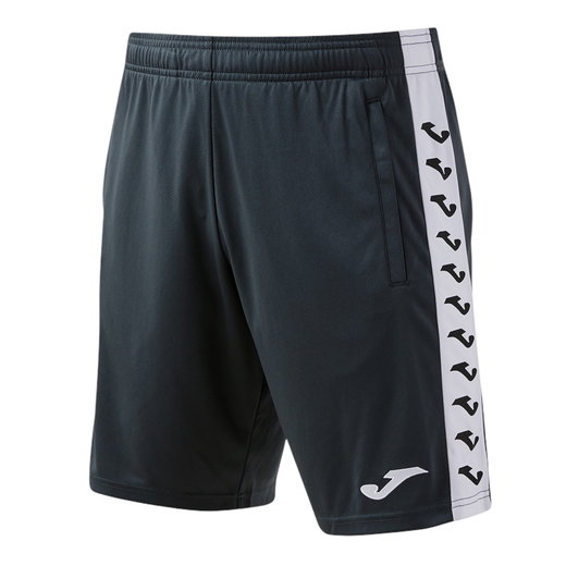 Joma Trainingshose Bermuda Heroic (100% Polyester, mit Seitentaschen) kurz anthrazitgrau/weiss Herren