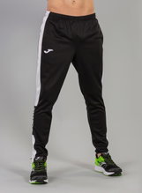 Joma Training Pants Championship IV (elastic waistband with drawstring) long black/white Men