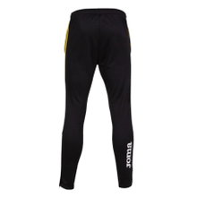Joma Eco Championship Training Trousers (optimal freedom of movement, elastic waistband with drawstring) long black/yellow men's