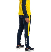 Joma Trainingshose Eco Championship (optimale Bewegungsfreiheit, elastischer Bund mit Kordelzug) lang marineblau/gelb Herren