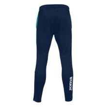 Joma Eco Championship Training Trousers (optimal freedom of movement, elastic waistband with drawstring) long navy blue/turquoise men's