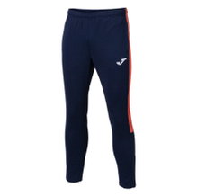 Joma Trainingshose Eco Championship (optimale Bewegungsfreiheit, elastischer Bund mit Kordelzug) lang marineblau/orange Herren