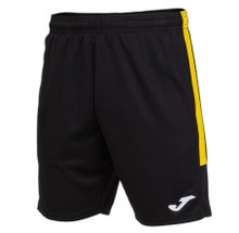 Joma Trainingshose Eco Championship Bermuda (optimale Bewegungsfreiheit, elastischer Bund mit Kordelzug) kurz schwarz/gelb Herren
